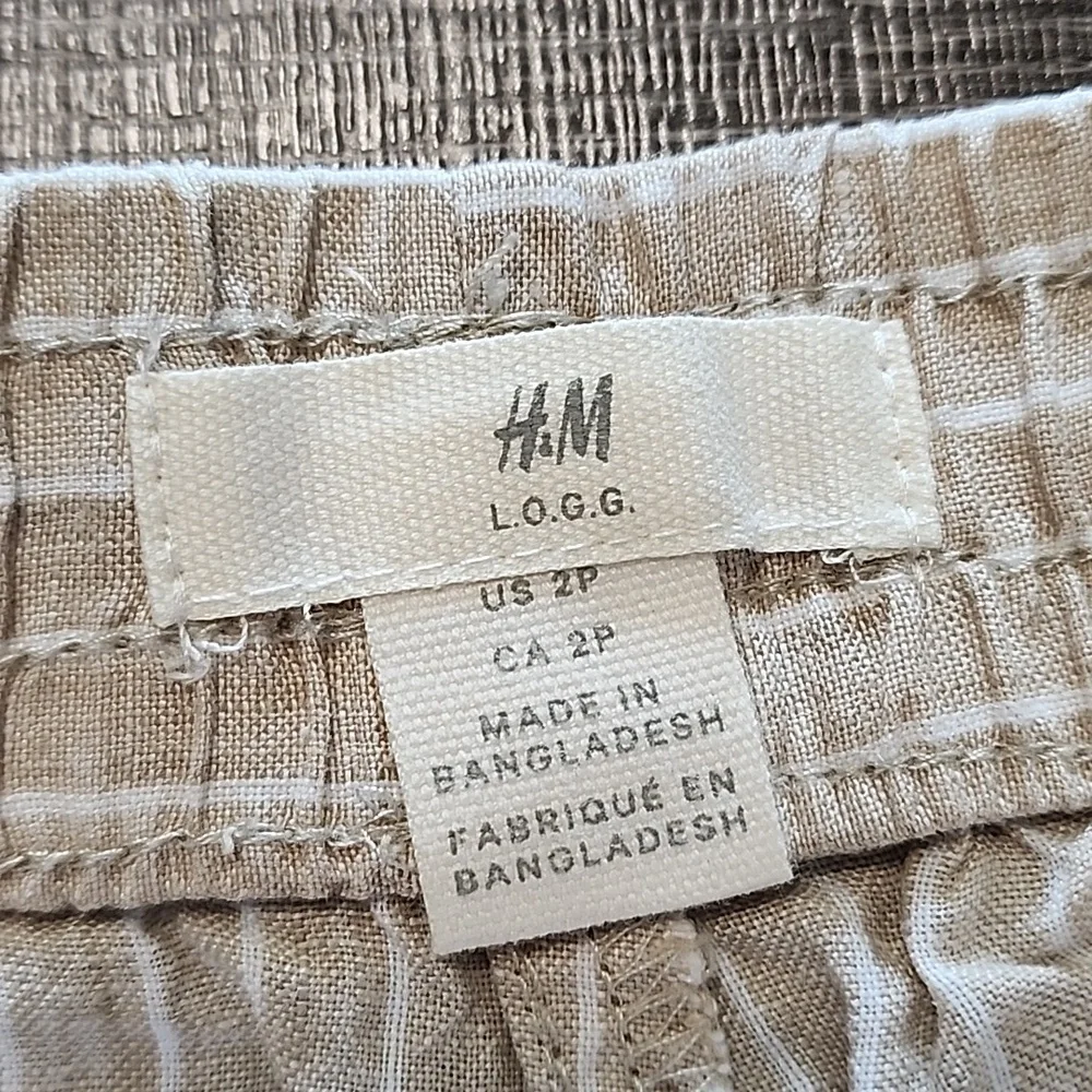 ☀️H&M striped linen Pants☀️